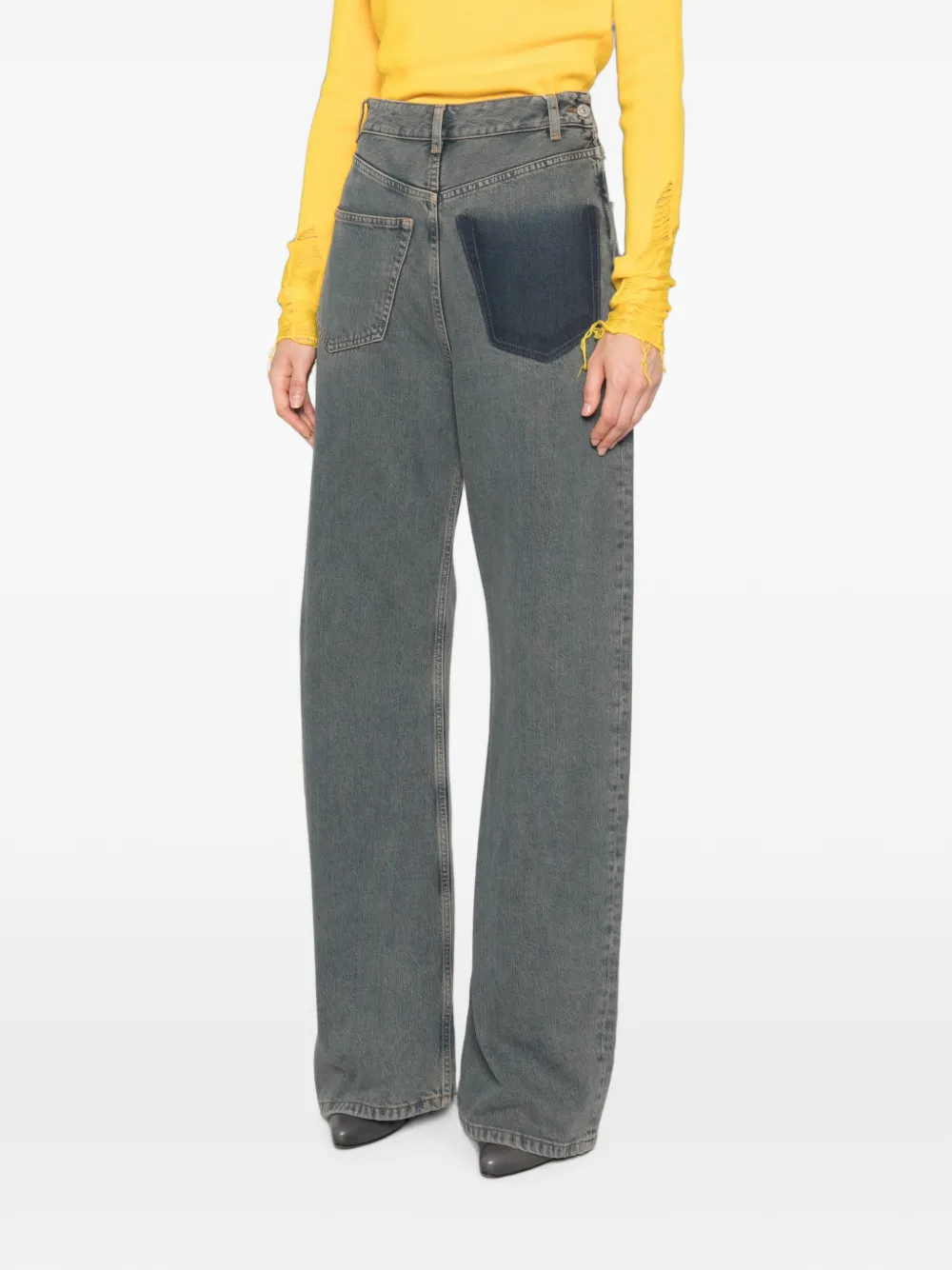 MM6 Maison Margiela Jeans met opgestikte zak Grijs