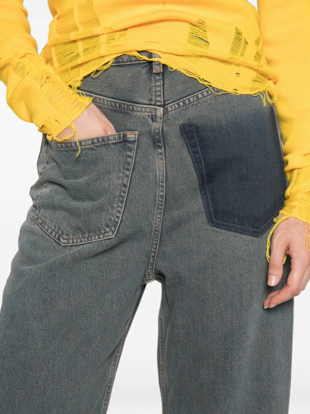 MM6 Maison Margiela Jeans met opgestikte zak Grijs