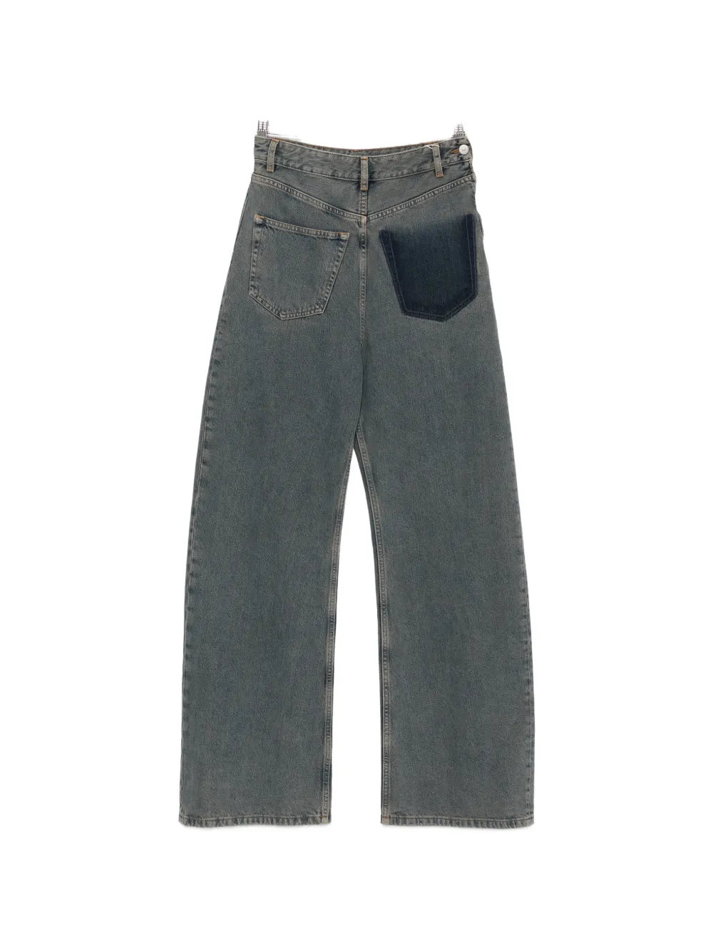 MM6 Maison Margiela faded-effect patch-detail jeans - Grigio