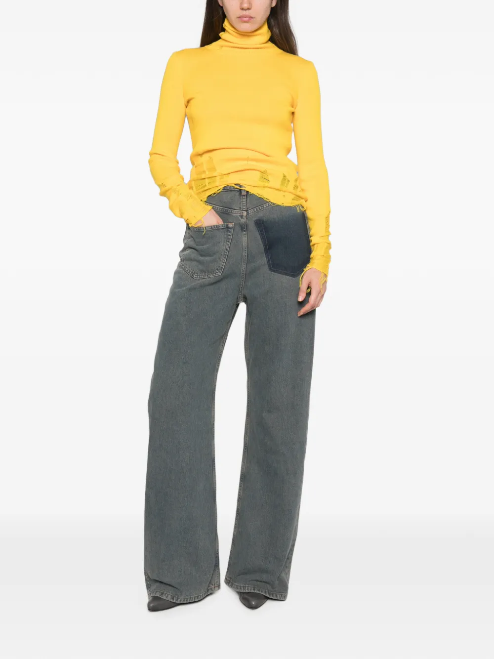 MM6 Maison Margiela Jeans met opgestikte zak Grijs
