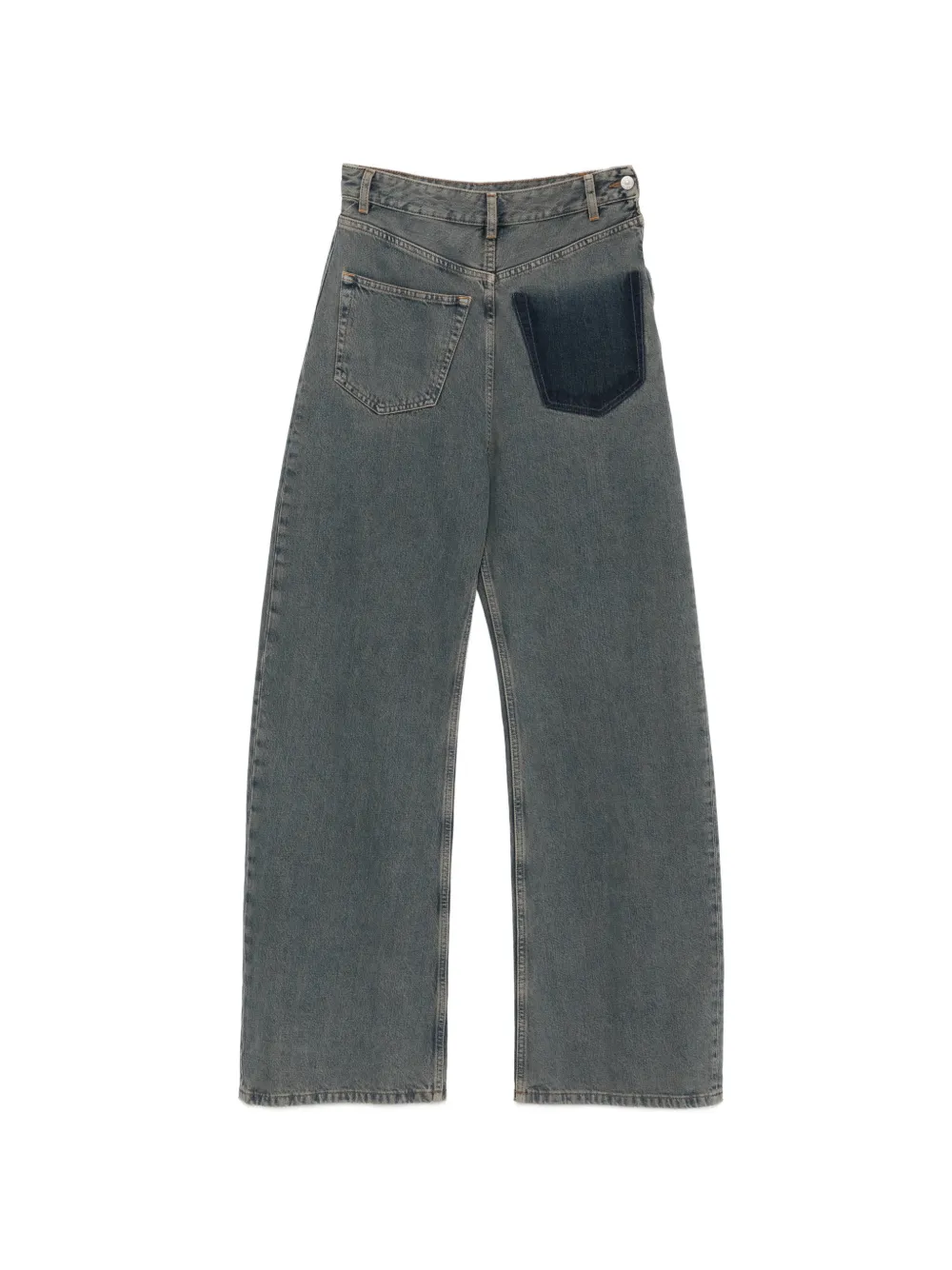 MM6 Maison Margiela faded-effect patch-detail jeans - Grigio
