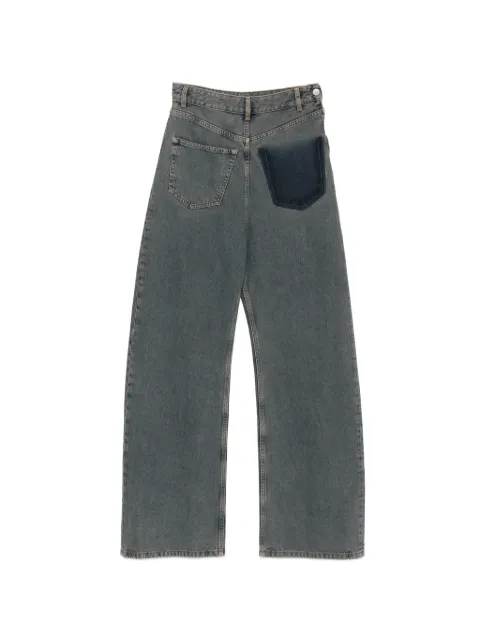 MM6 Maison Margiela jean à effet délavé et patch