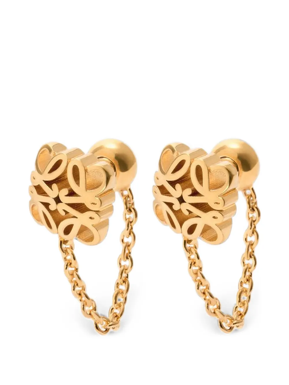 LOEWE Anagram Bombe chain earrings - Oro