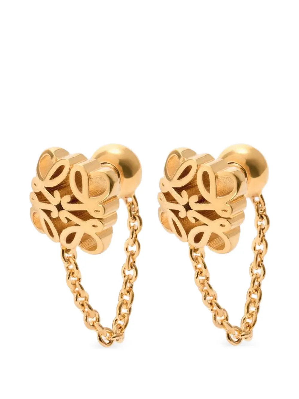 LOEWE Anagram Bombe chain earrings - Oro