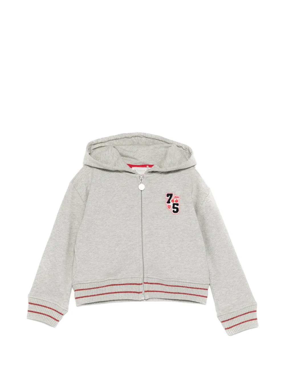 Bonpoint logo-embroidered hoodie - Grau