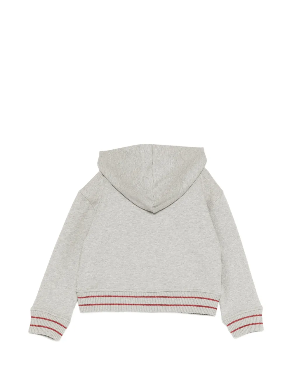 Bonpoint logo-embroidered hoodie Grijs