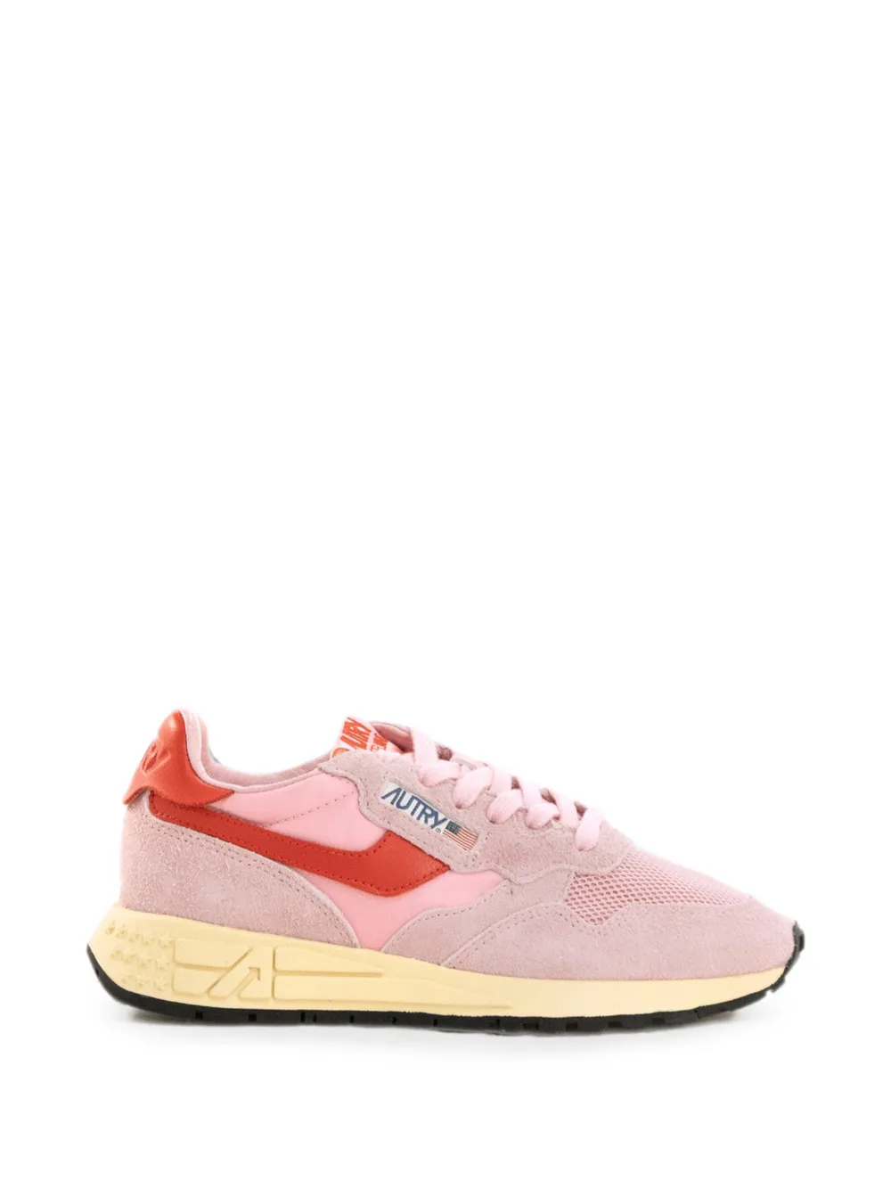 Autry logo-patch panelled sneakers Roze