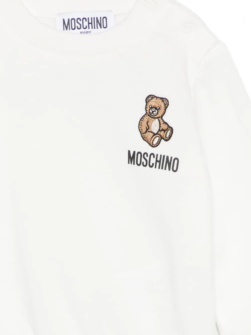 Moschino Kids Teddy Bear trui met logoprint Beige