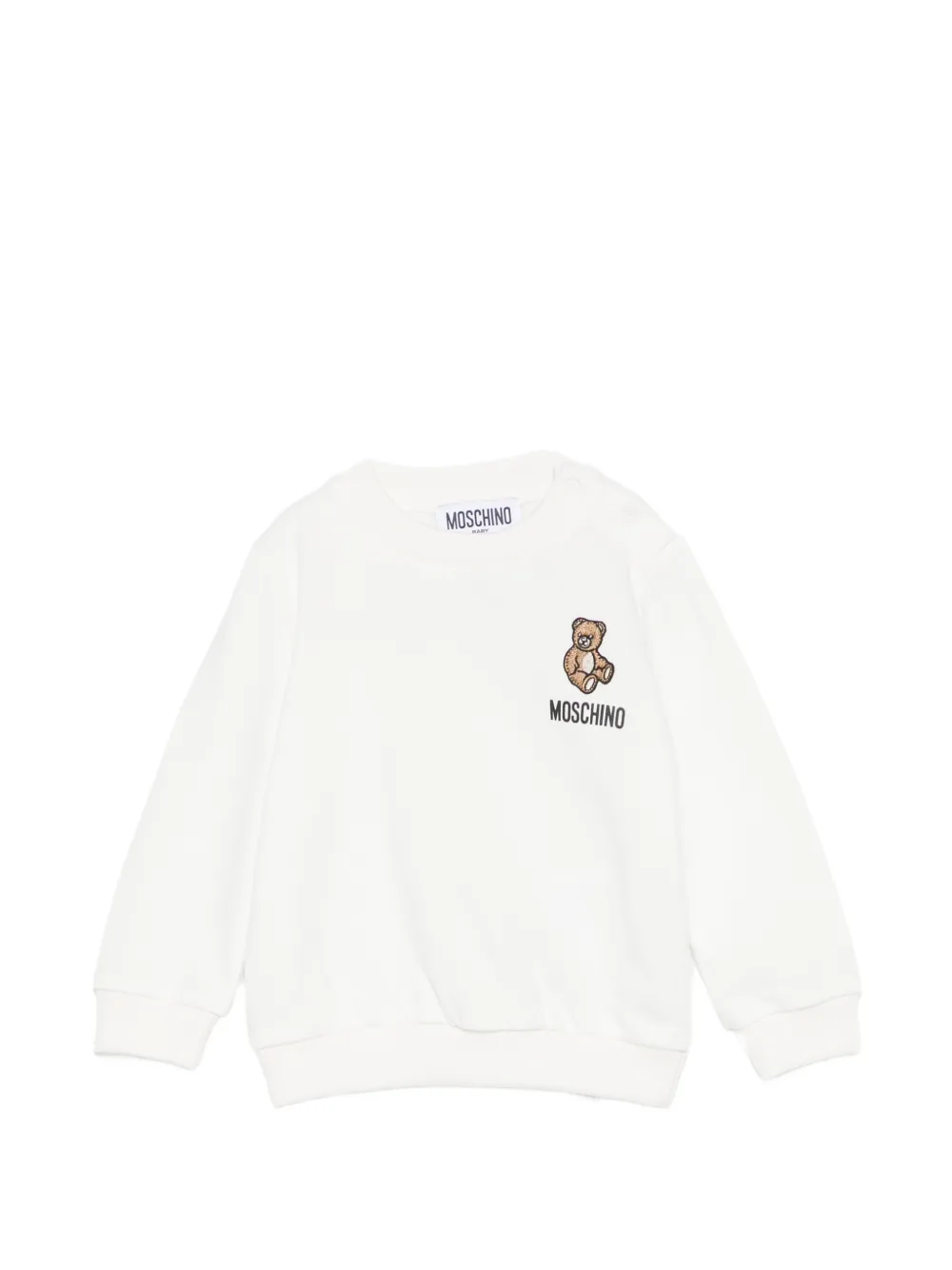 Moschino Kids Teddy Bear logo-print sweater - Nude