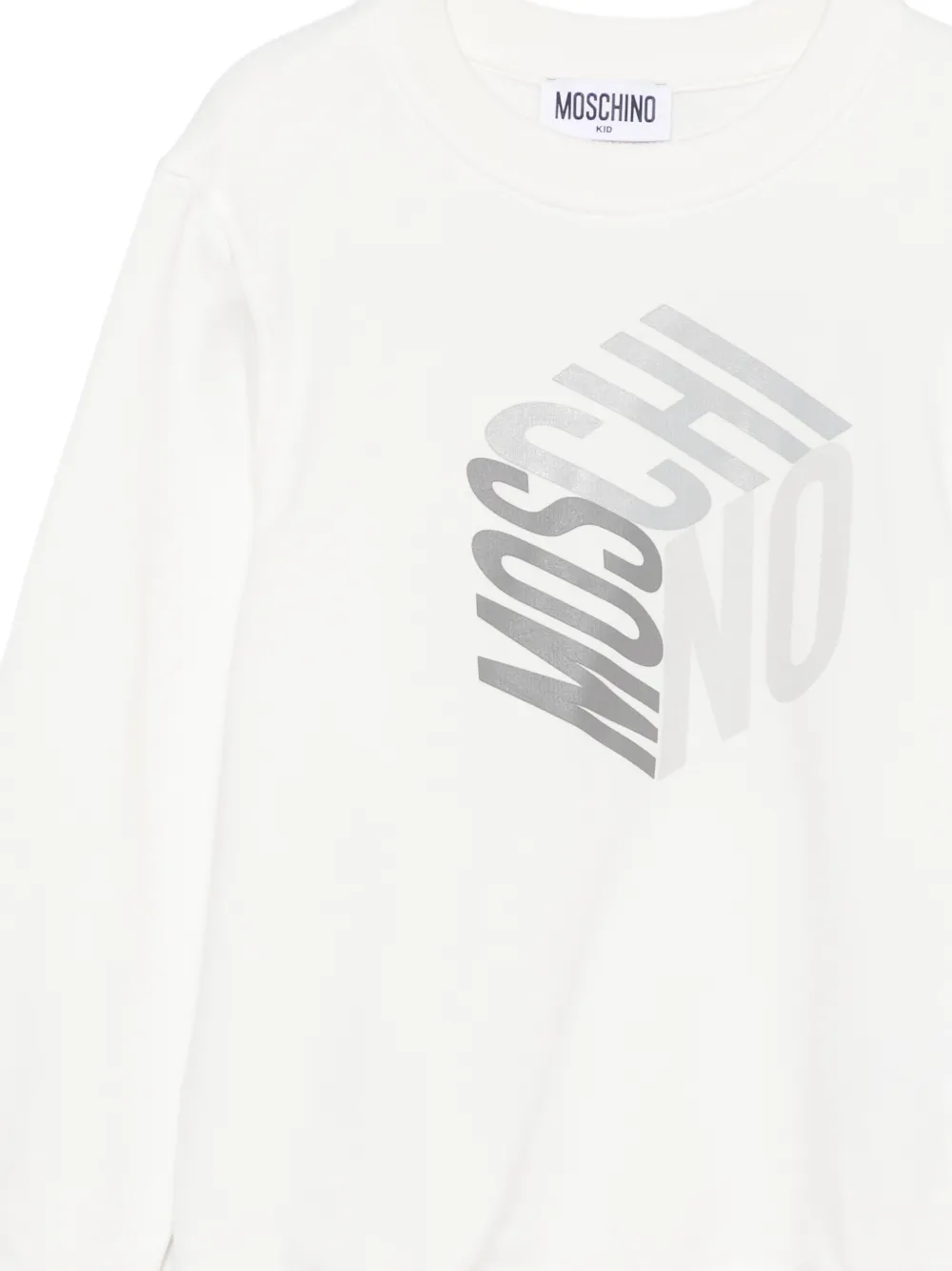 Moschino Kids Sweater met logoprint Wit