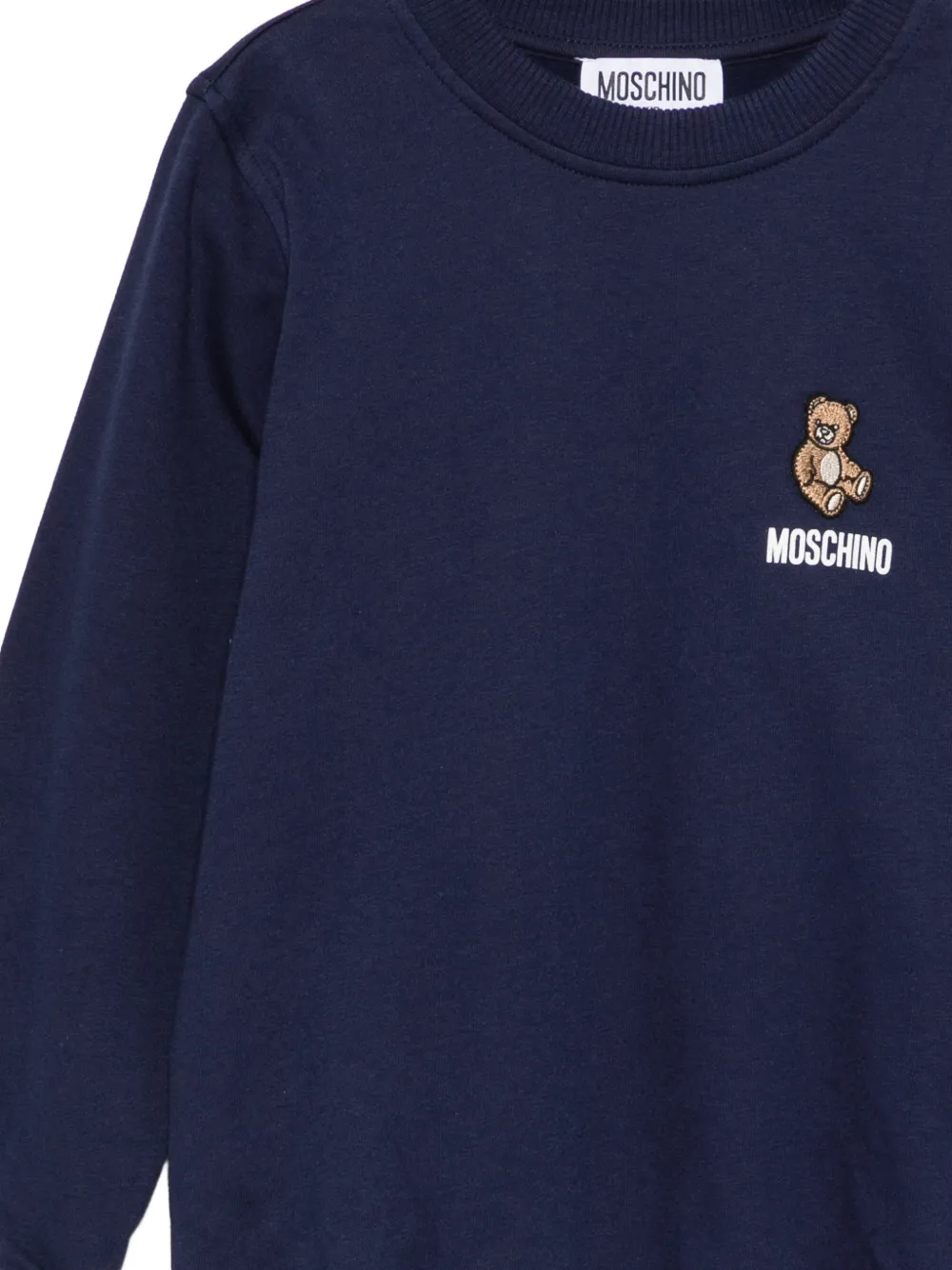 Moschino Kids Sweater met logoprint Blauw