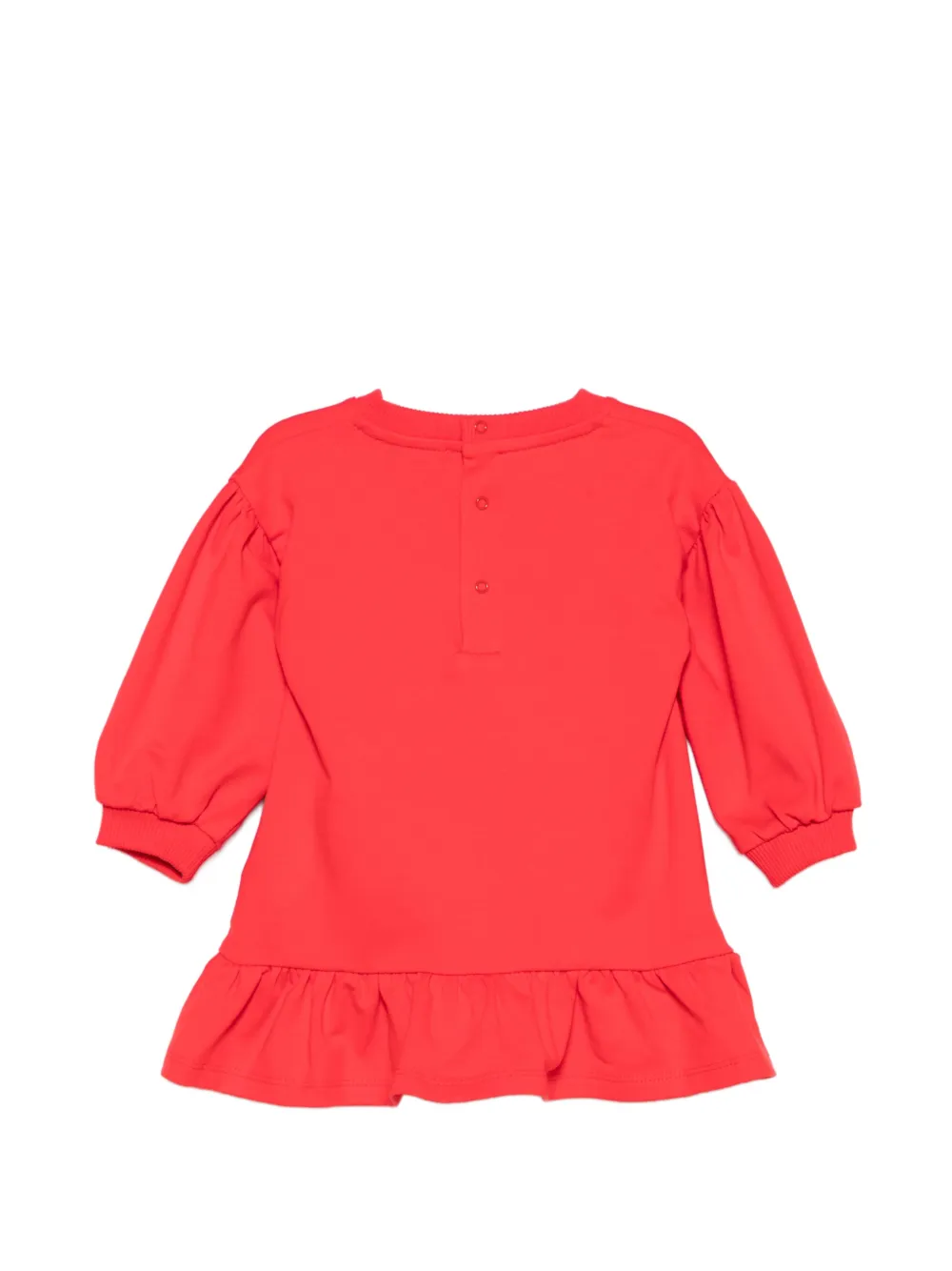 Moschino Kids Jurk met ruches Rood