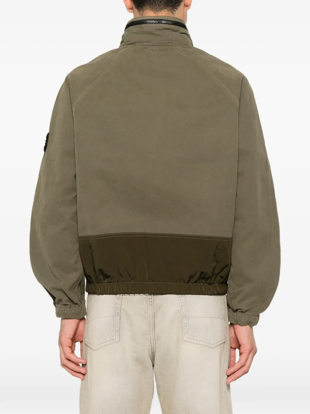 Stone Island 1200039 sweater van biologisch Panamakatoen en nylon Groen