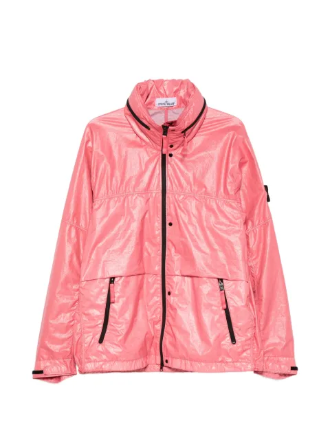 Stone Island chaqueta con cremallera y parche del logo