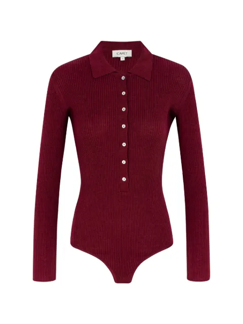 CAYET Jill ribbed-knit bodysuit