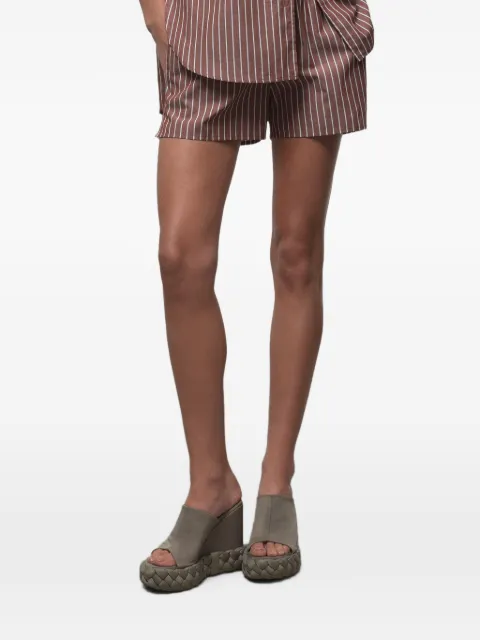 CAYET Anita vertical-stripe shorts