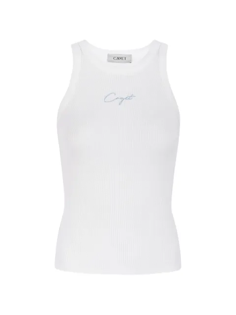 CAYET Rita logo-embroidered ribbed tank top
