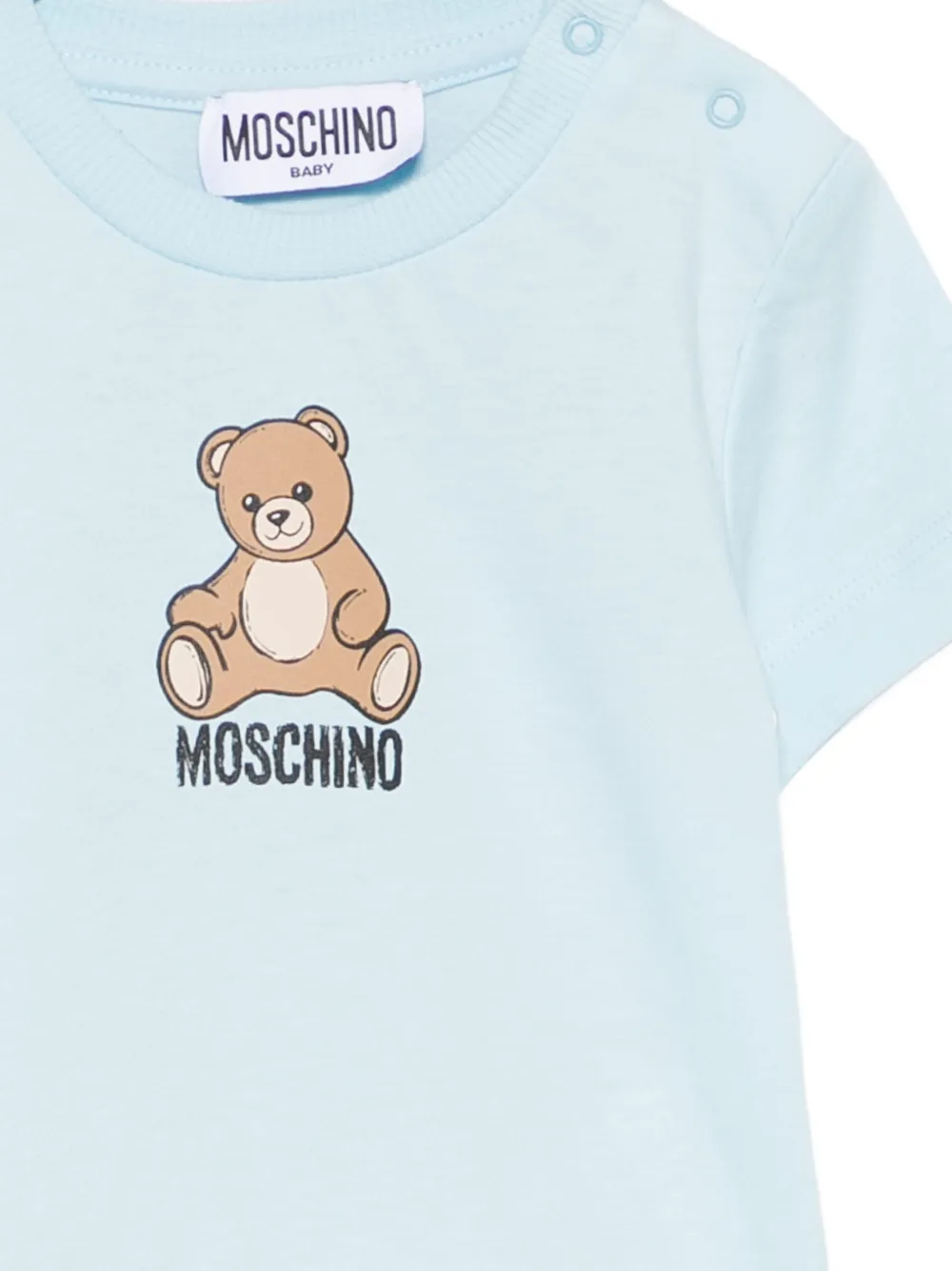 Moschino Kids Teddy Bear katoenen T-shirt Blauw