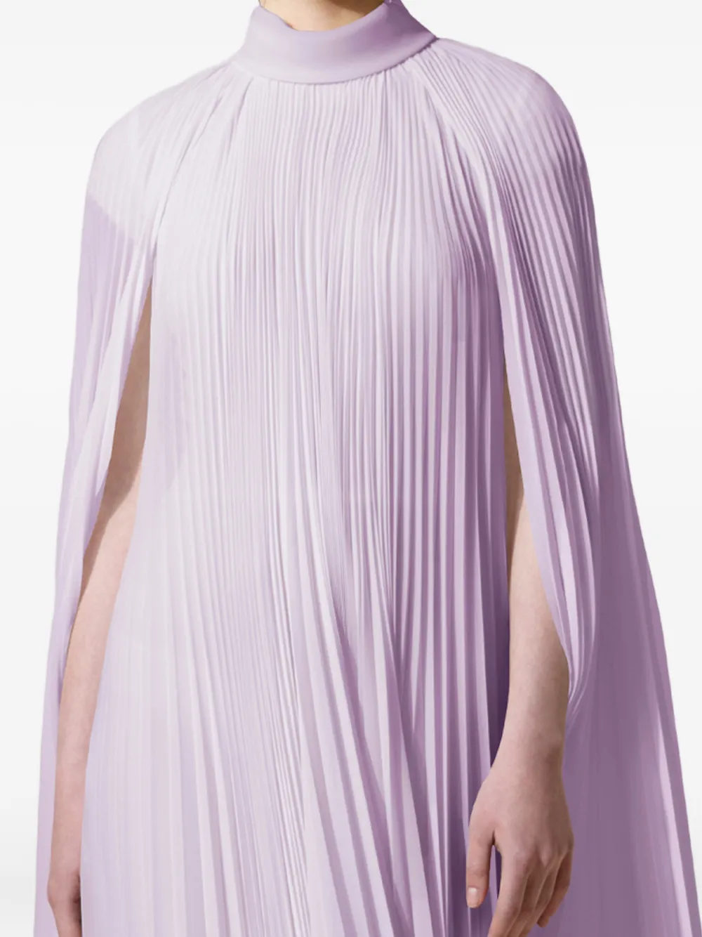 Gemy Maalouf Geplooide jurk met cape-stijl Paars
