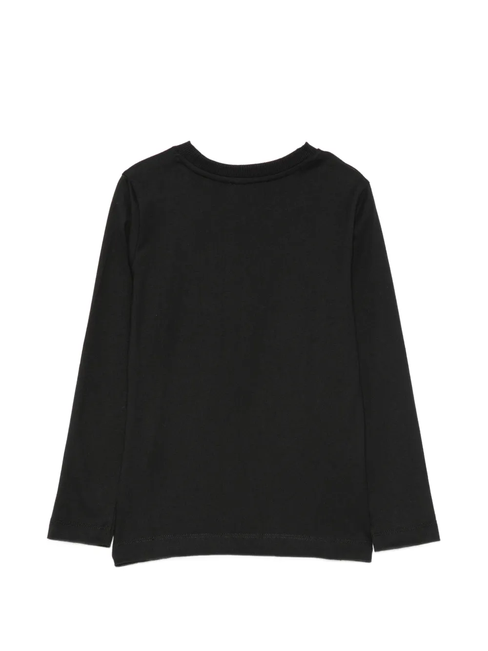 Moschino Kids Katoenen T-shirt met logoprint Zwart