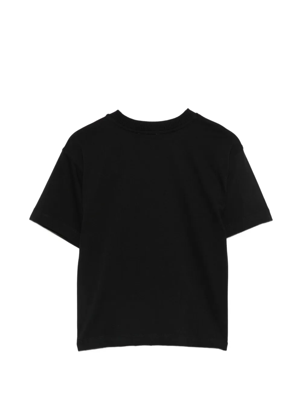 Moschino Kids T-shirt met logopatch en borstzak Zwart