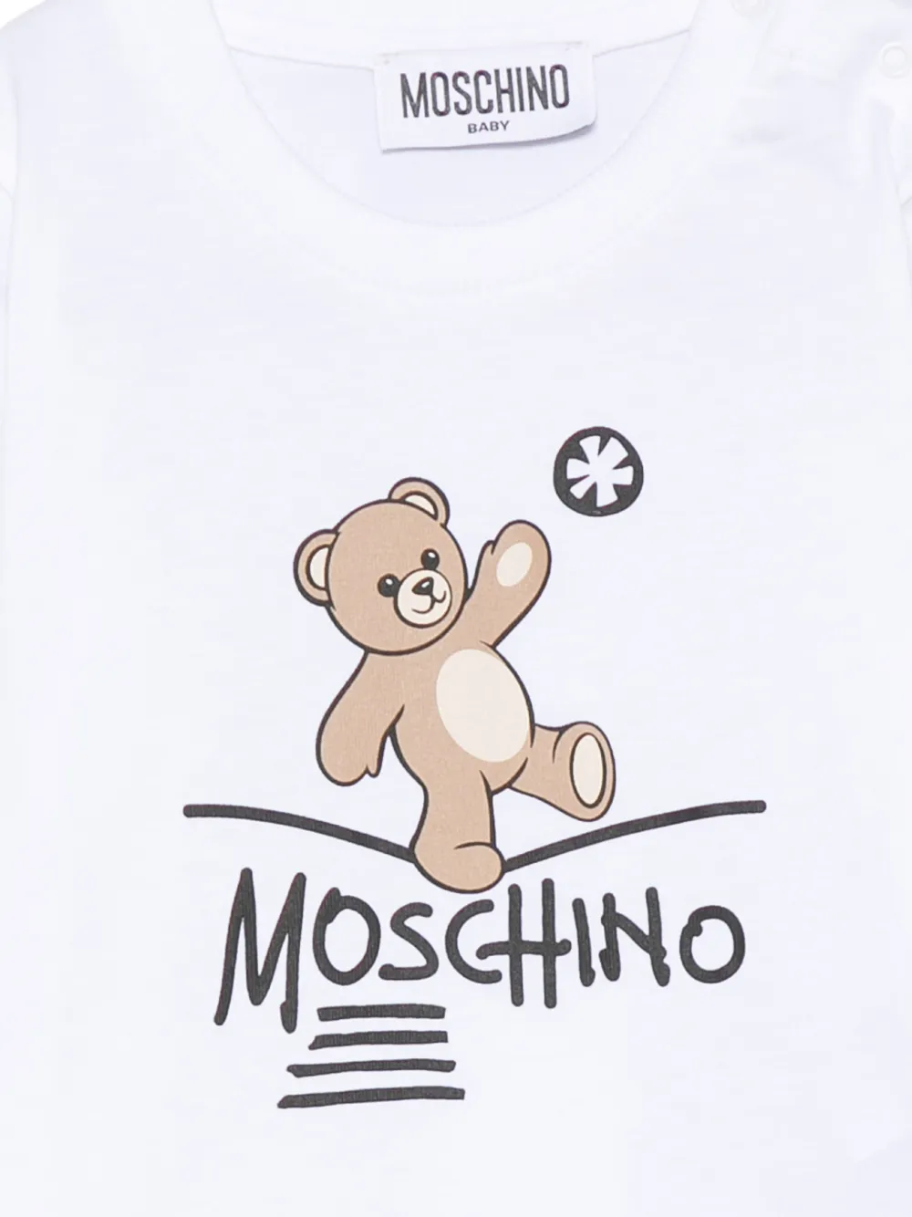 Moschino Kids T-shirt met teddybeerprint Wit