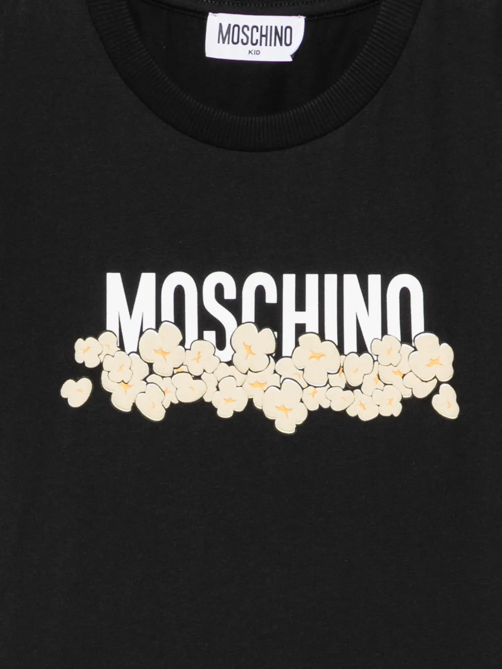 Moschino Kids T-shirt met popcorn-print en logo Zwart