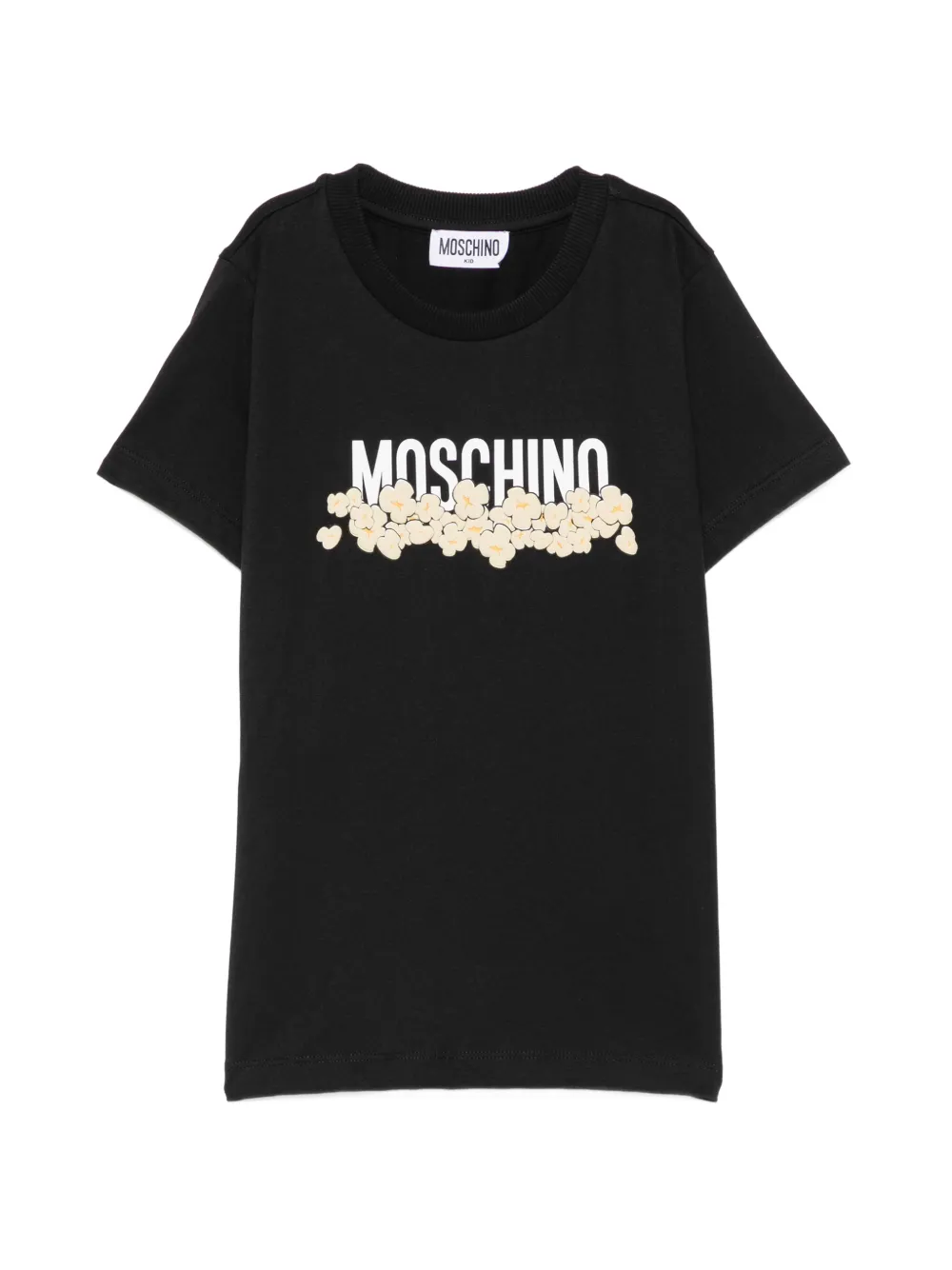 Moschino Kids popcorn-print logo T-shirt - Nero
