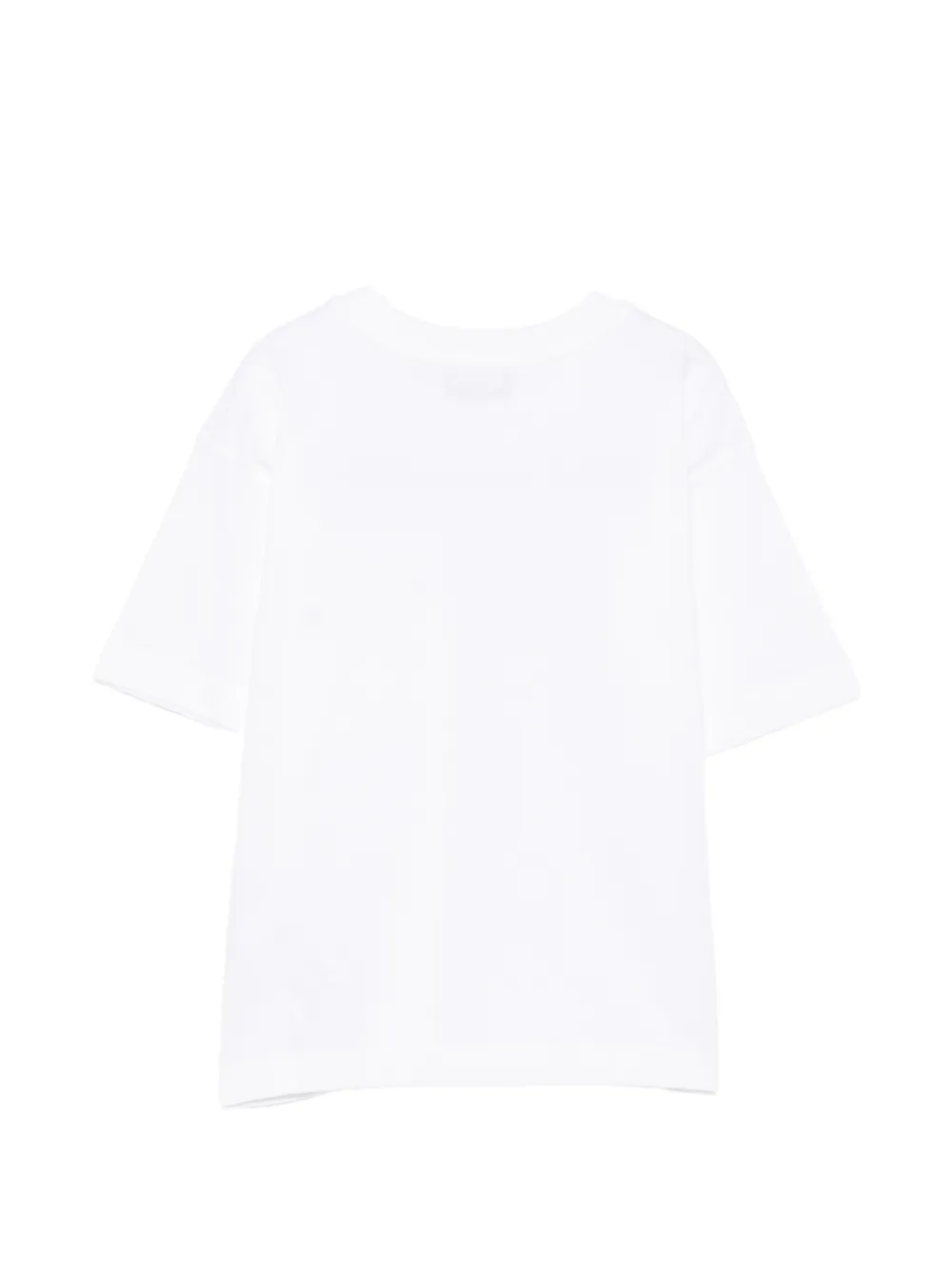 Moschino Kids T-shirt met logopatch en borstzak Wit