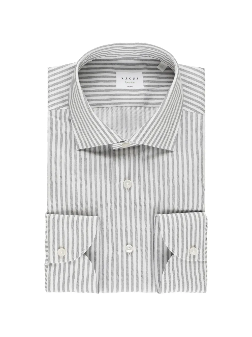 Xacus Travel Shirt striped shirt - Grigio
