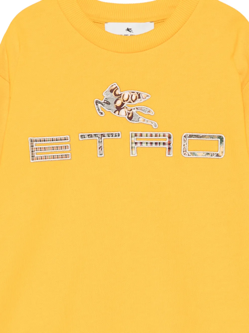 ETRO KIDS Pegasus sweater met geborduurd logo Geel