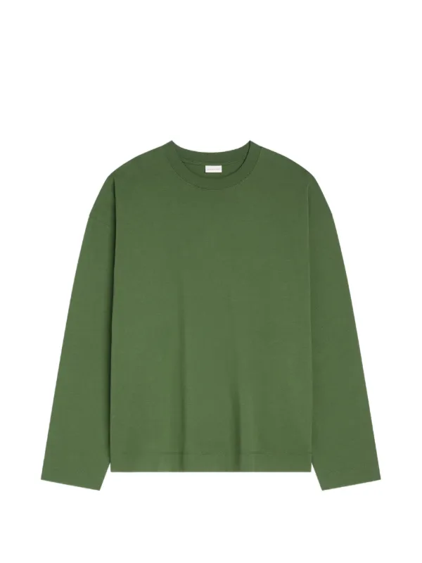 Dries Van Noten Long-sleeve Cotton T-shirt in Green