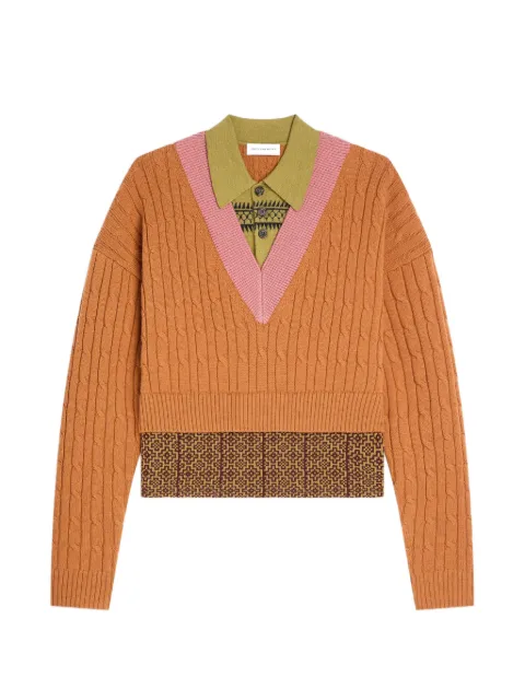 DRIES VAN NOTEN layered wool sweater
