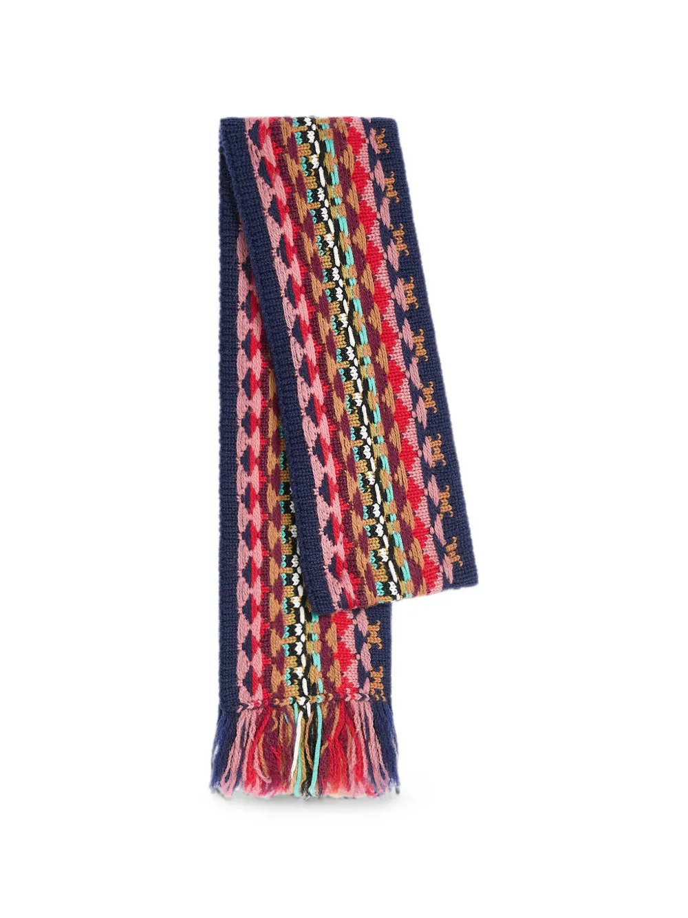 DRIES VAN NOTEN Schal mit Jacquardmuster - Blau