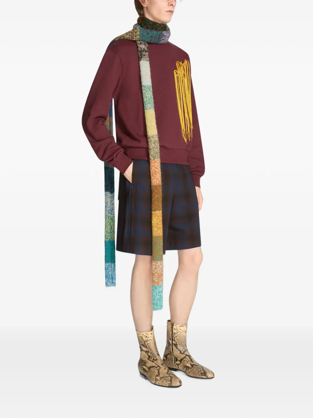 DRIES VAN NOTEN Viscose shorts Blauw