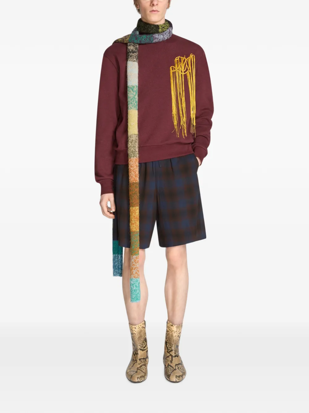 DRIES VAN NOTEN Viscose shorts Blauw