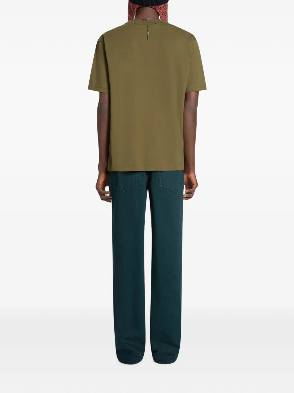 DRIES VAN NOTEN Regular-fit Cotton T-shirt in Green, view 4