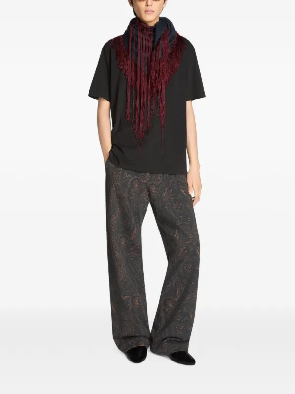 DRIES VAN NOTEN エンブロイダリー シルクスカーフ | ブルー | FARFETCH JP