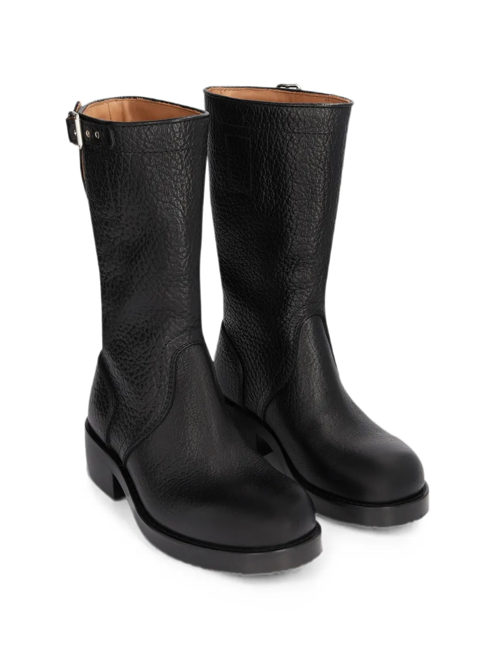 DRIES VAN NOTEN leather biker boots Zwart