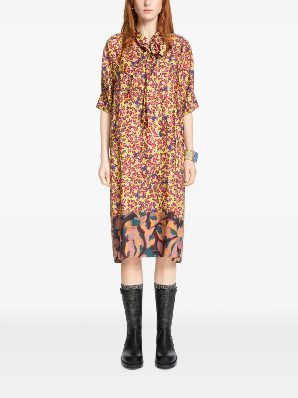 DRIES VAN NOTEN leather biker boots Zwart