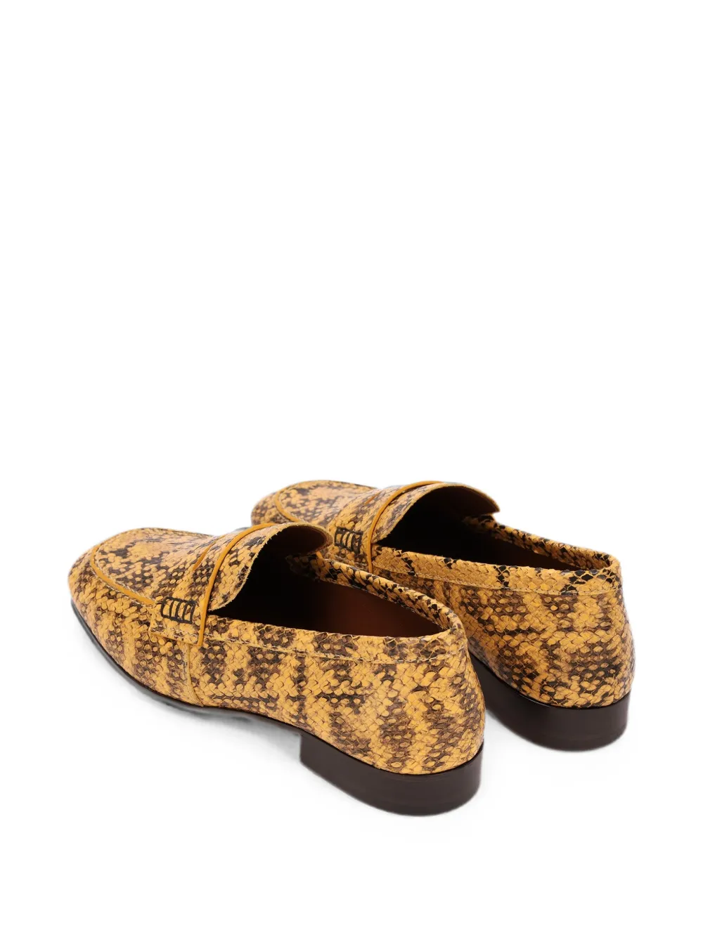 DRIES VAN NOTEN Leren penny loafers Geel