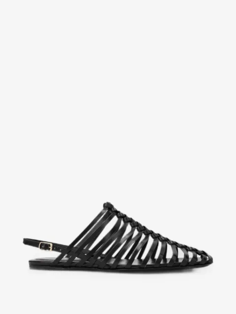 DRIES VAN NOTEN sandalias de piel trenzada