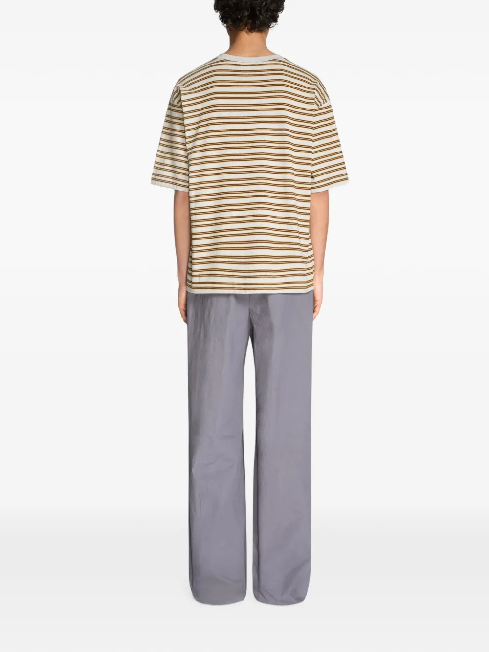 DRIES VAN NOTEN Gestreept T-shirt Grijs