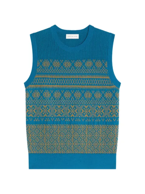 DRIES VAN NOTEN jacquard wool sweater