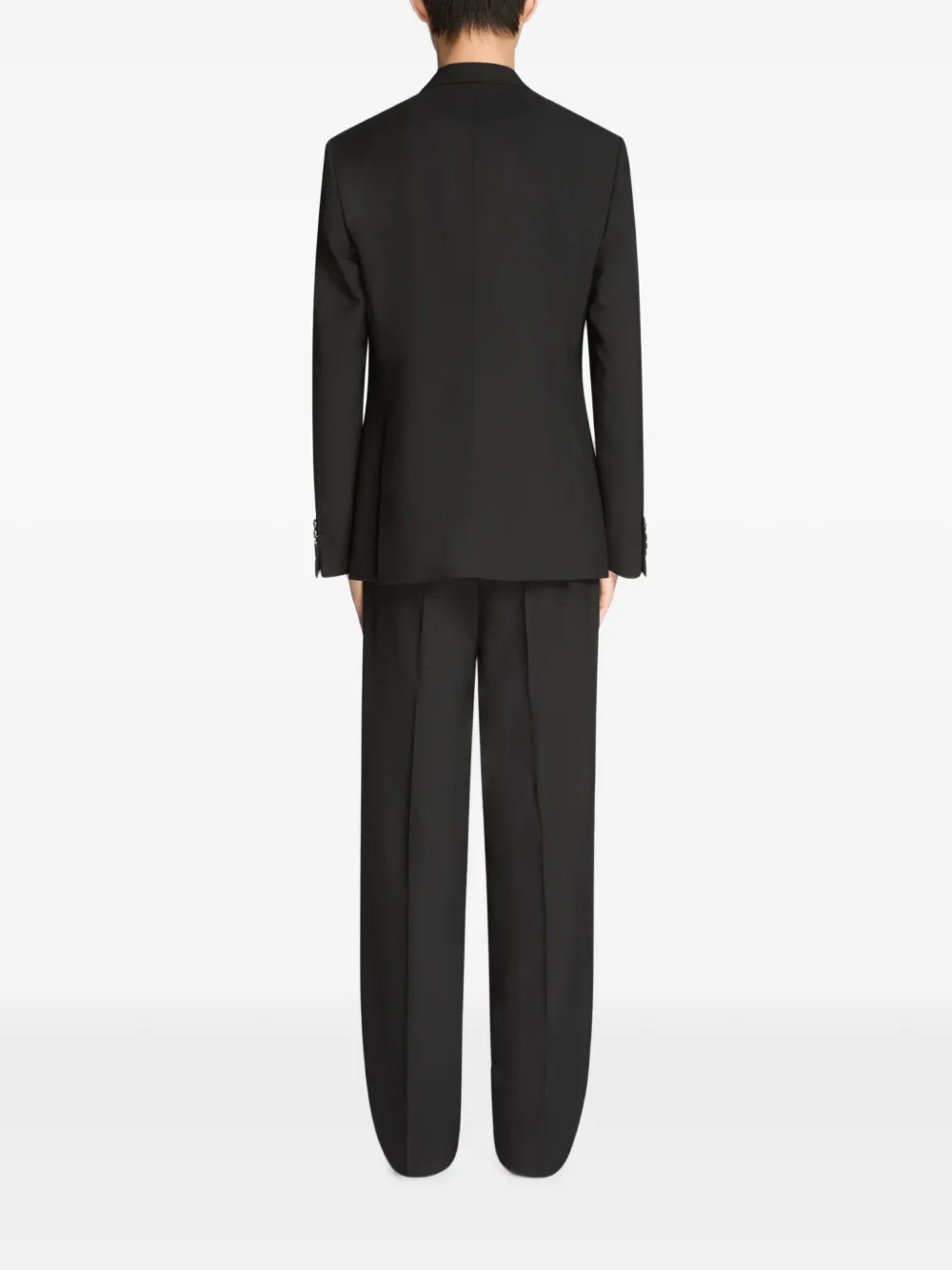 DRIES VAN NOTEN Slim-fit Cotton Wool Suit in Black, view 4