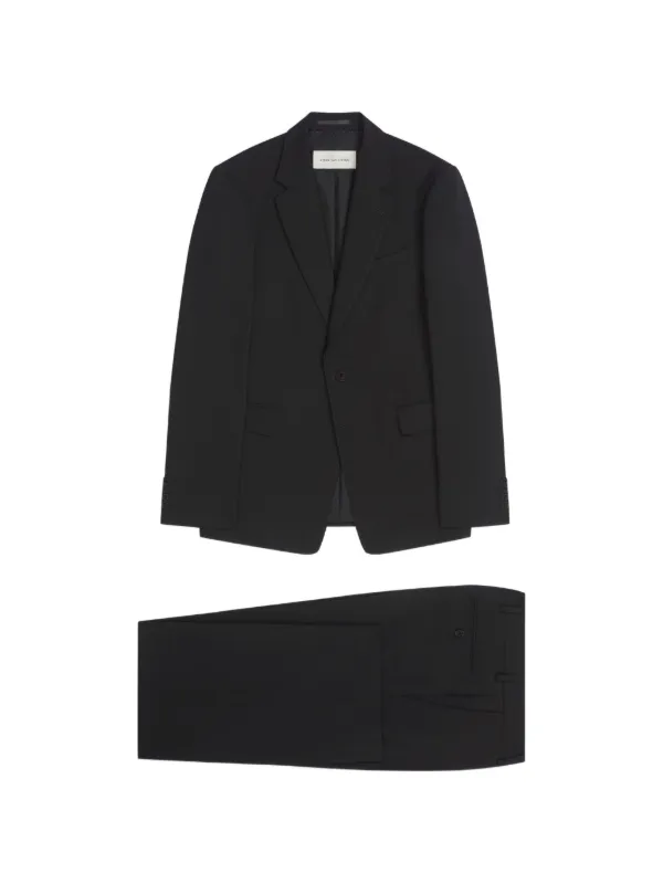 Dries Van Noten Slim-fit Cotton Wool Suit in Black