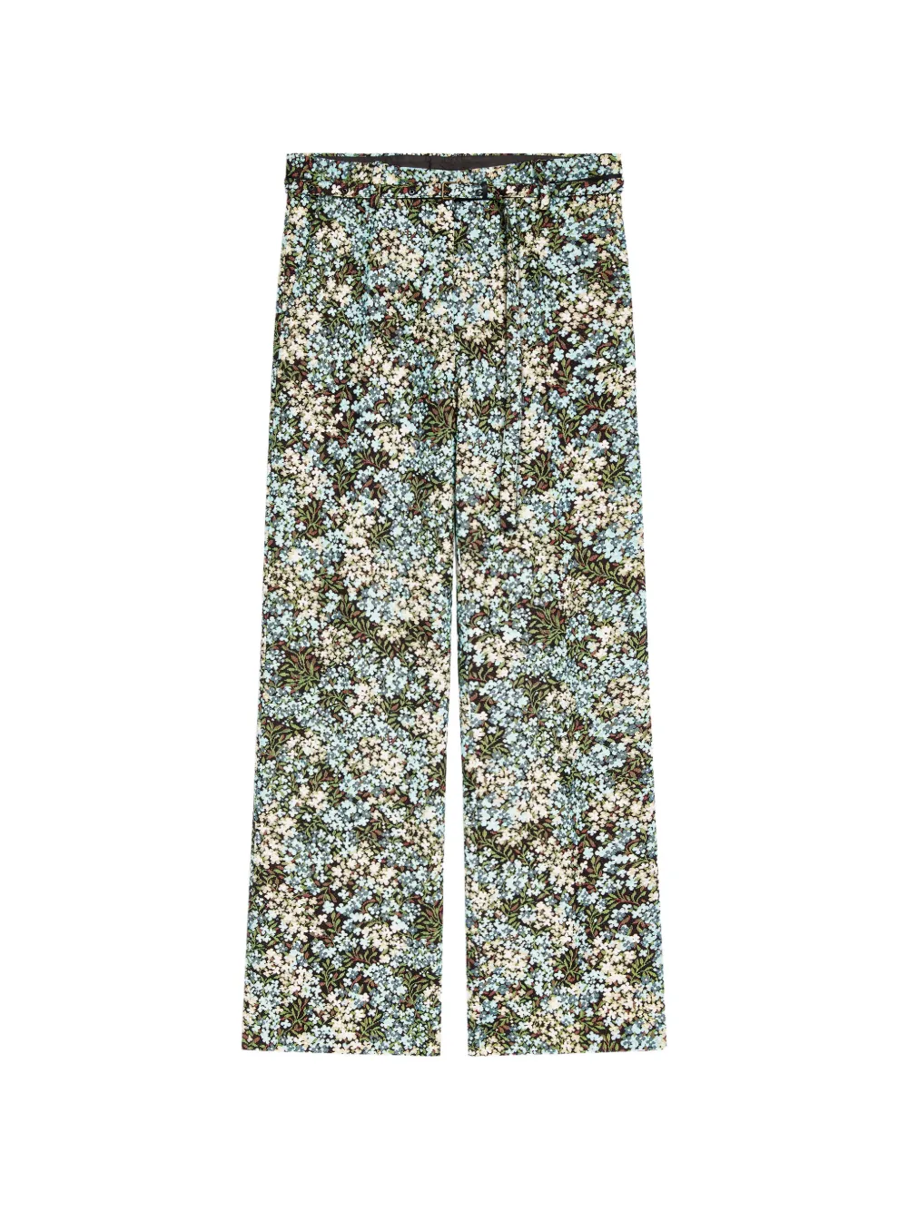 DRIES VAN NOTEN flared floral trousers