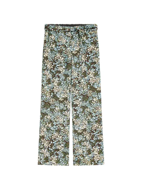 DRIES VAN NOTEN flared floral trousers