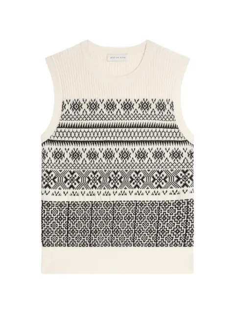 DRIES VAN NOTEN jacquard wool sweater