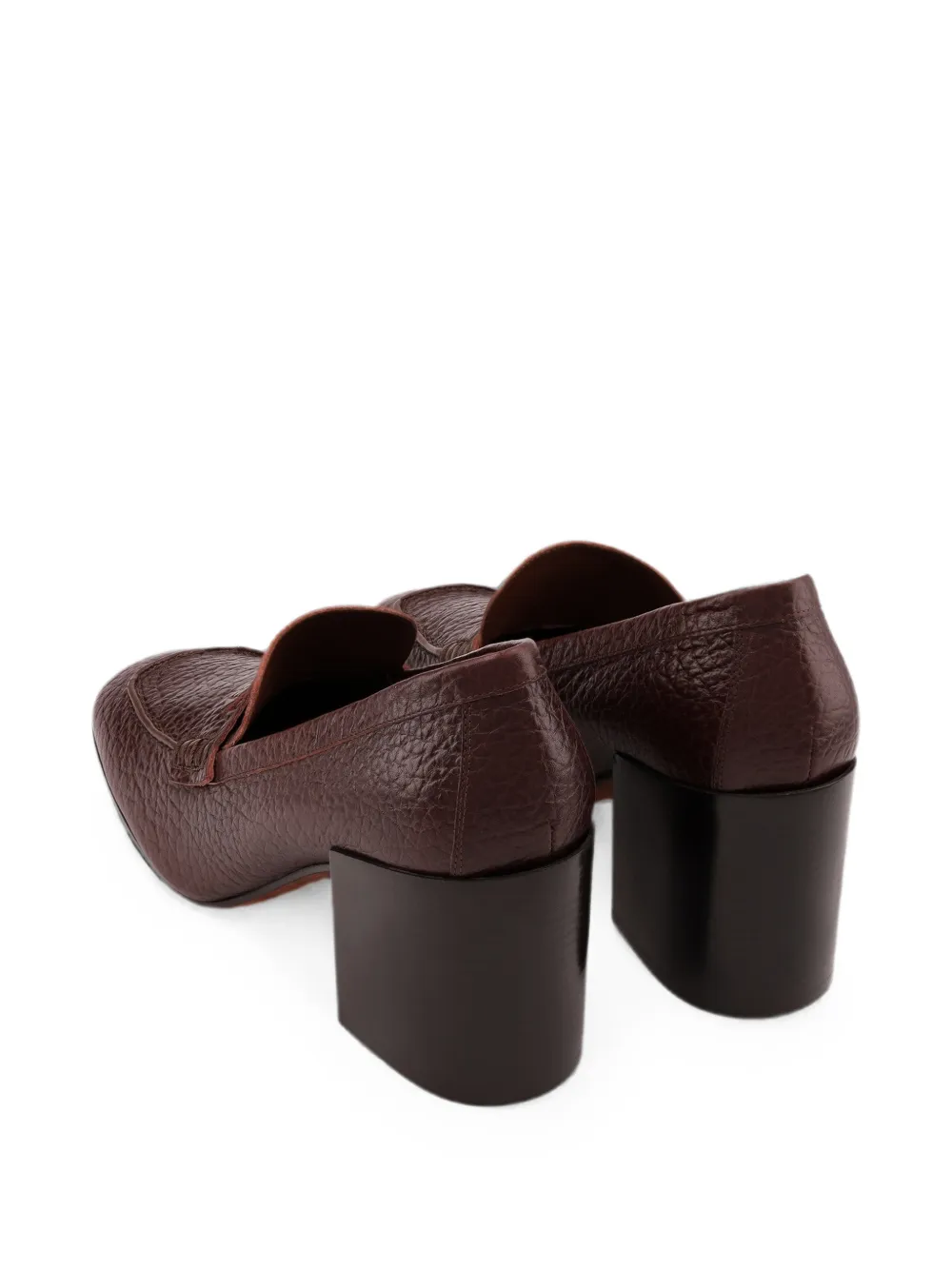 DRIES VAN NOTEN heeled leather loafers Rood